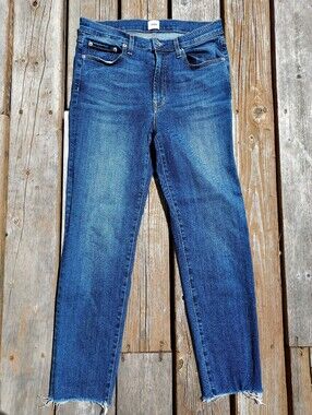 Edwin Jeans High Rise Cropped Raw Hem